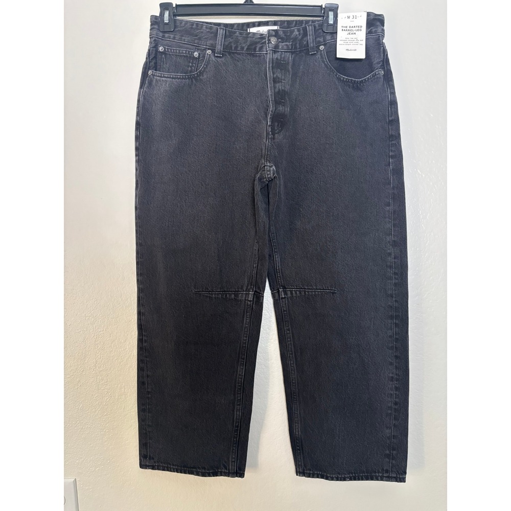 Madewell The Darted Barrel-Leg Jean Washed Black NW546 Size 31 Petite NEW - Picture 5 of 7